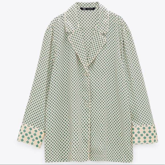 Zara printed pajama top - Picture 6 of 9